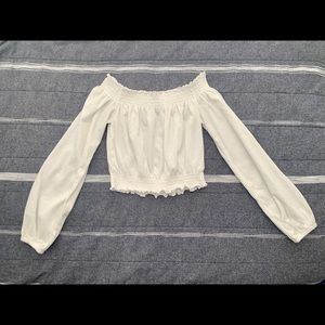 White off-the-shoulder top